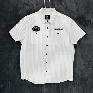 Darius Rucker USC Trojans Mens XL Pinstripe Short Sleeve Button Down Shirt White